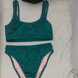 High wasted bikini. Emerald green brand new